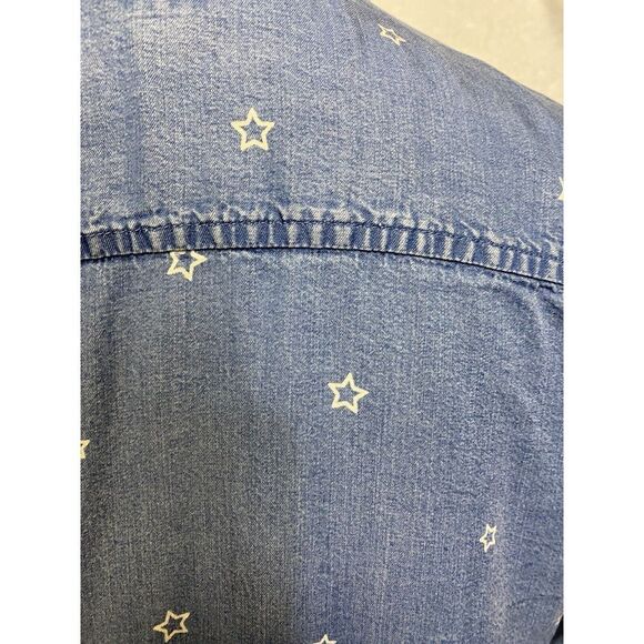 Gap Jean Button Down Shirt With Stars Women's Size M - Picture 9 of 15